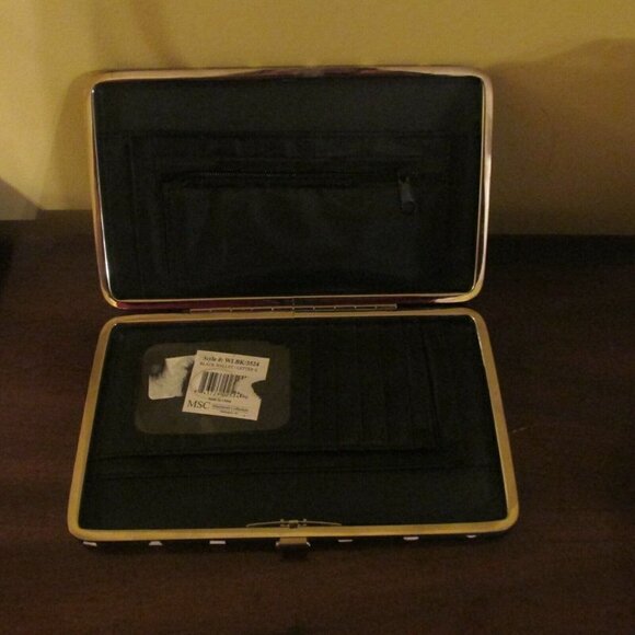 Initial Letter "K" Black Full Size Wallet with Magnetic Closure -NEW W TAGS! - Picture 2 of 5